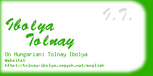 ibolya tolnay business card